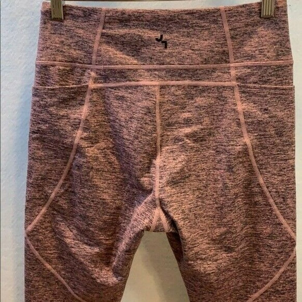 Mid-Rise Athletic/Workout Leggings, Pink and Black, Woman's Size X-Large - Picture 6 of 12